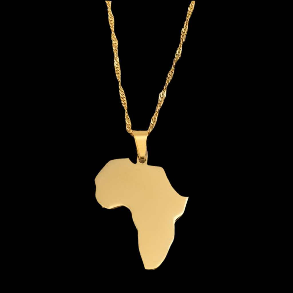 Africa Map Necklace