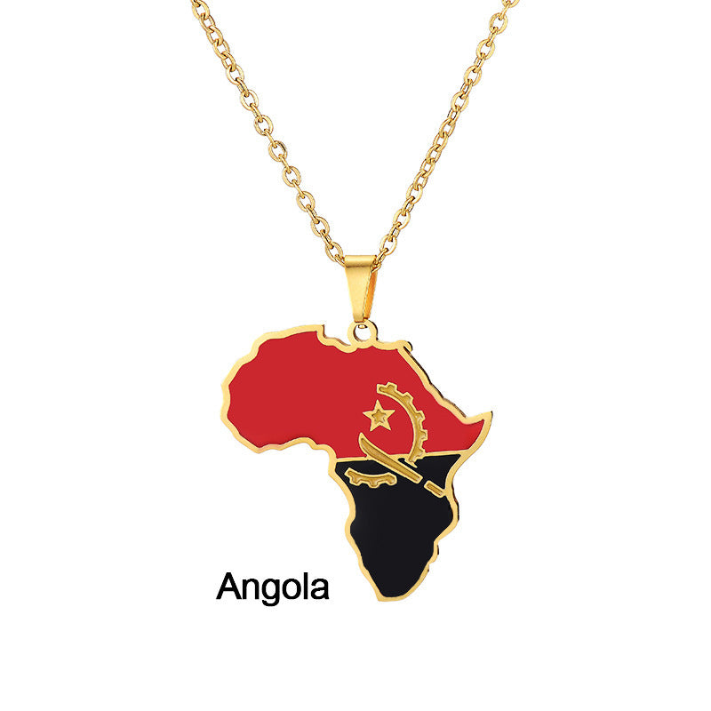 Africa Map Pendant Necklace